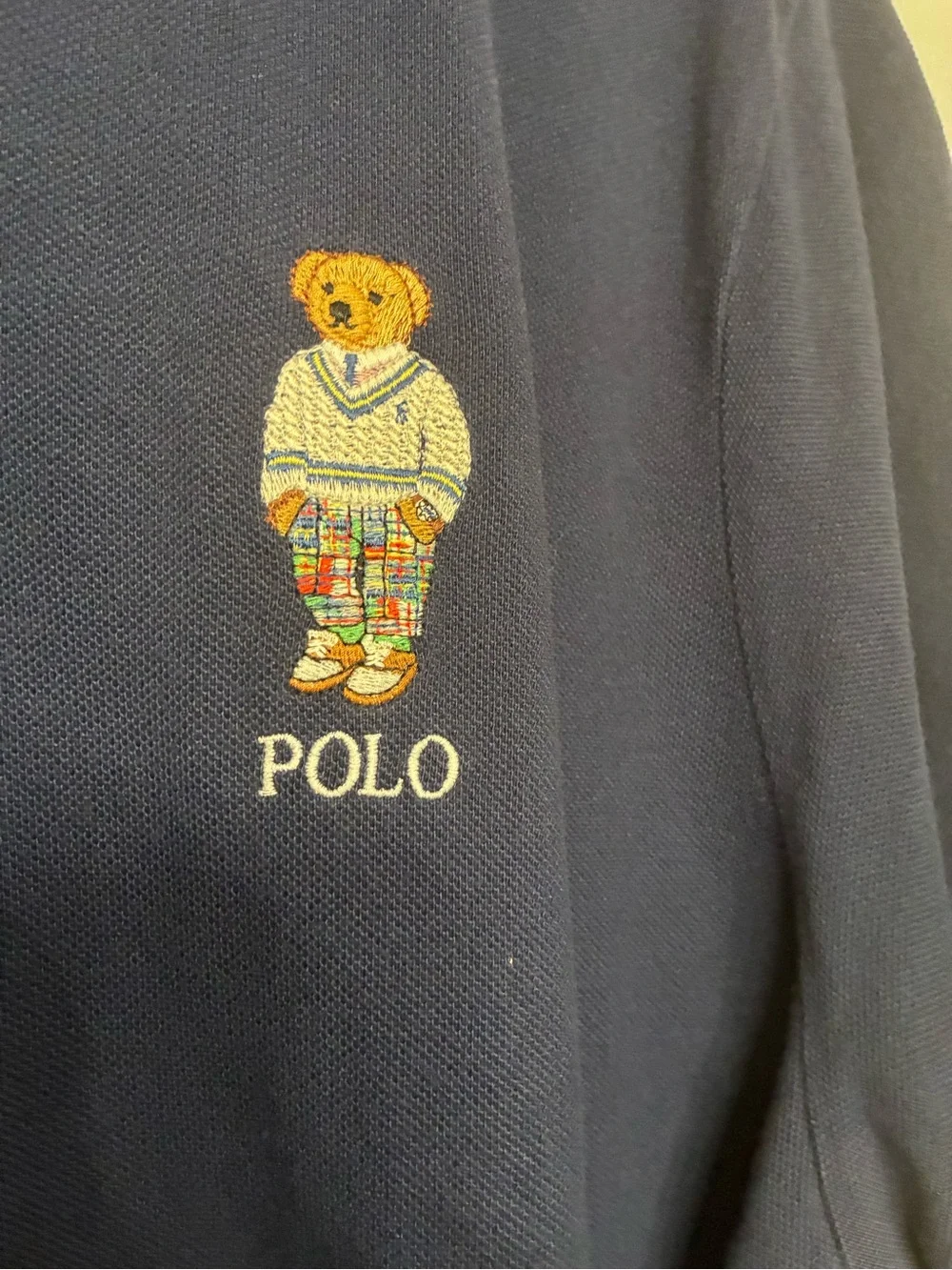 Ralph Lauren Navy Polo with Embroidered Bear